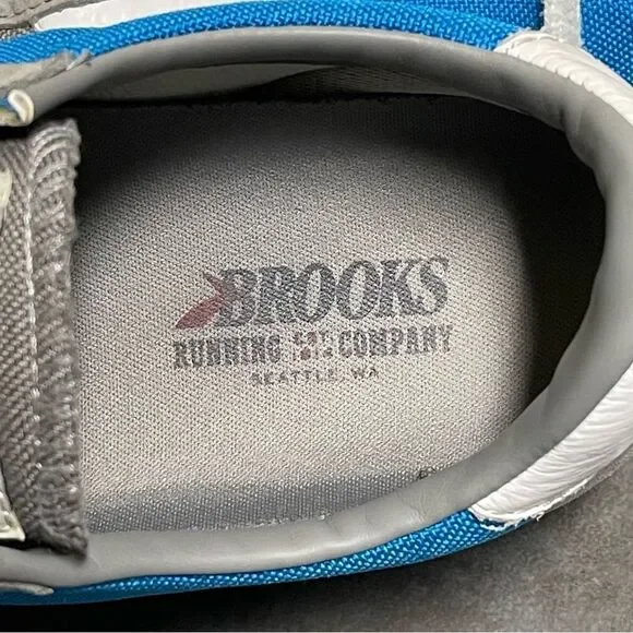 Brooks Vanguard Blue/Grey/White Women's Retro Style Sneakers Size 9 - Picture 4 of 16